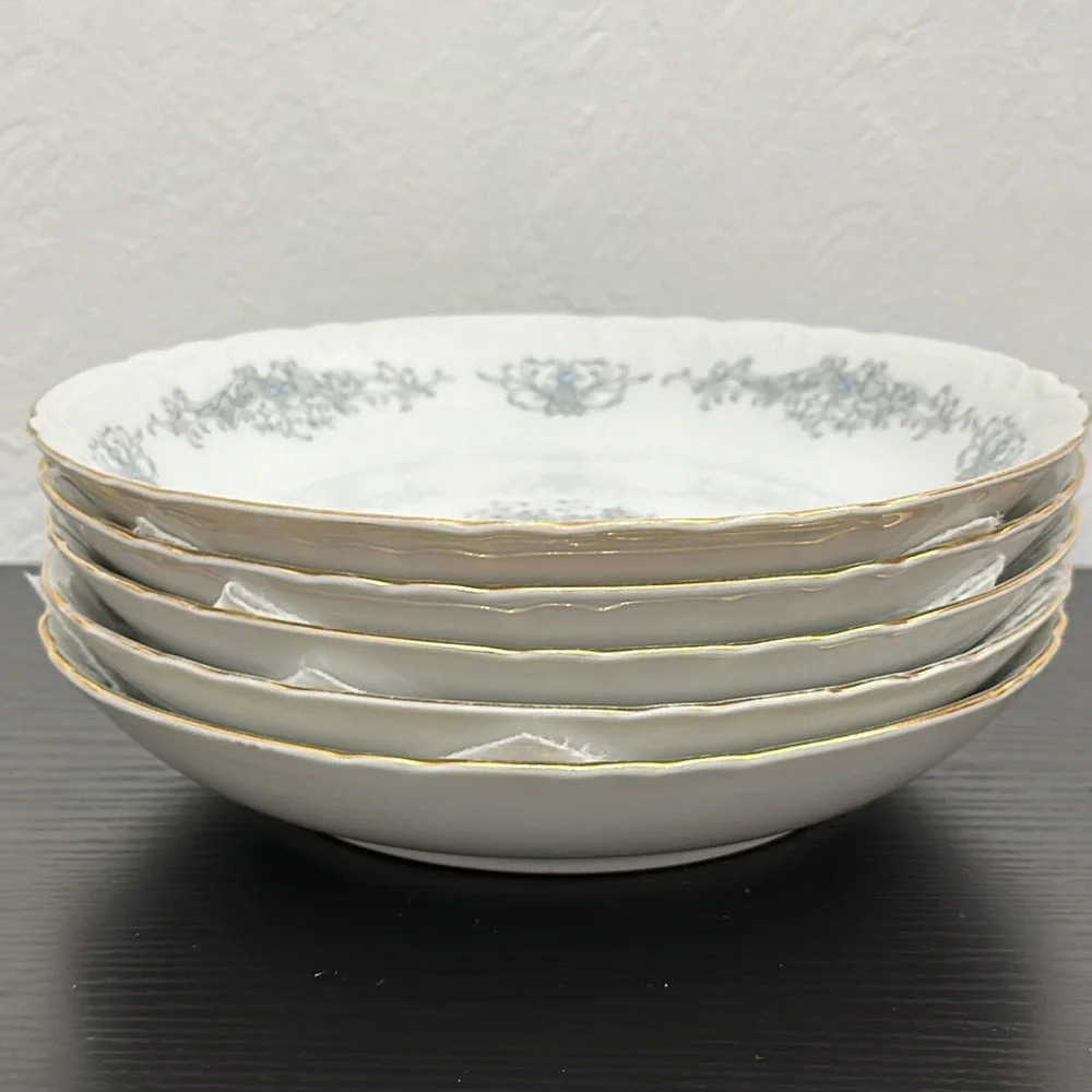 Rose China Florissant Coupe 5 Soup Bowls